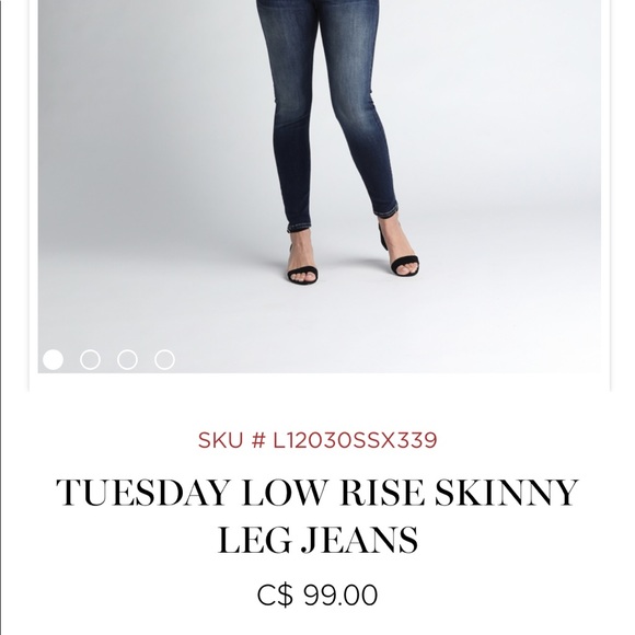 NWT Silver Jeans Tuesday Skinny Low Rise - Picture 2 of 11